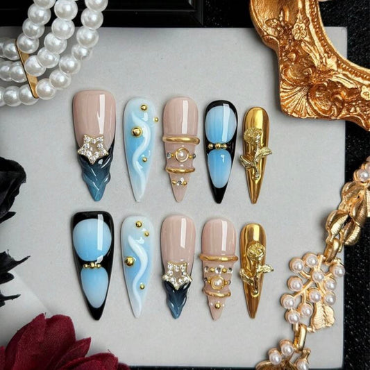 Handmade 10 PCsNail Set- HM09