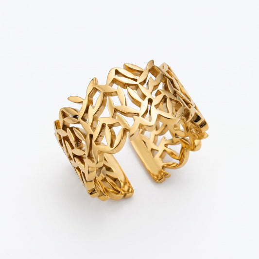 Holow leaf Ring